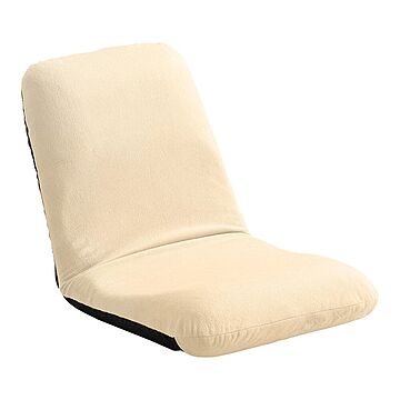 ホームテイスト Mサイズ 美姿勢リクライニング座椅子 起毛ベージュ 日本製