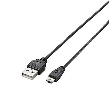 エレコム USB2.0ケーブル/A-miniBタイプ/極細/1.5m/ブラック U2C-MXN15BK 管理No. 4953103440098