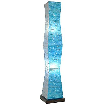 彩光デザイン フロアライト 和紙 tree ラグーン×小倉流紙ブルー 幅210x奥行210x高さ1040mm