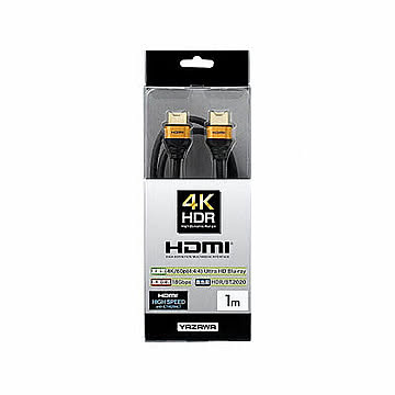 YAZAWA HDMIケーブル1m ゴールドヘッド Φ5mmHD410GD 管理No. 4966307004966