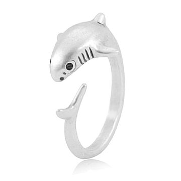 リング サメ フリーサイズ シャーク 海 シルバーアクセサリー シルバーリング 指輪 銀 フリーサイズ サイズ調整可能 金運 安全 願掛け ユニーク