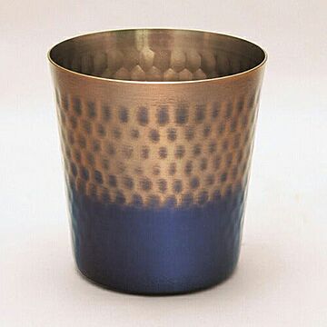 王輝 銅製鎚目ロックカップ 満水容量約350ml
