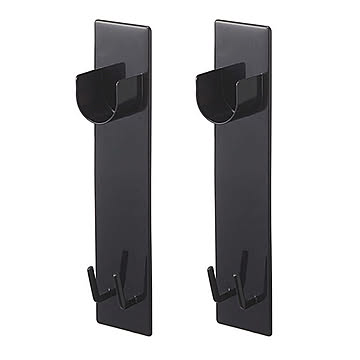 山崎実業 tower マグネットバスルーム物干し竿ホルダー 2個組 ブラック