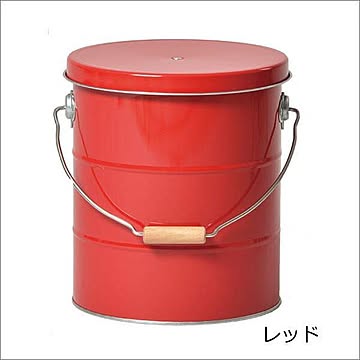 渡辺金属工業 オバケツタイプ ライスストッカー 5kg レッド