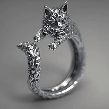 リング 猫 寝転がる ネコちゃん キャット CAT 指輪 アクセサリー ヒップホップ ジュエリー ジュエル jewel レゲエ クラブCLUB メンズ 男女兼用