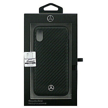 Mercedes iPhoneX専用 カーボン調PUハードケース MEHCPXSRCFBK 管理No. 4526397964436