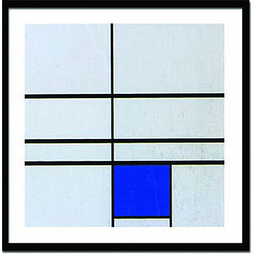 美工社 Piet Mondrian アートフレーム Untitled composition with blue 1935