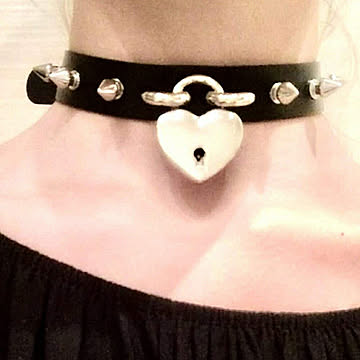 【在庫限り】チョーカー トゲトゲチョーカー ハート 鍵 ネックレス 首輪 メンズ レディース ユニセックス アクセサリー パンク ロック ゴシック スタイル