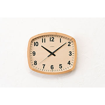 【INTERZERO/インターゼロ】CHAMBRE　R-SQUARE CLOCK WALNUTシャンブル  スクエア クロック オーク