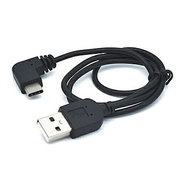 日本トラストテクノロジー 3.0A急速充電/通信対応 直角L型TypeCケーブル (ブラック) JSC-009BK 管理No. 4520008248694