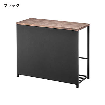 山崎実業 収納付き玄関ベンチ tower ブラック