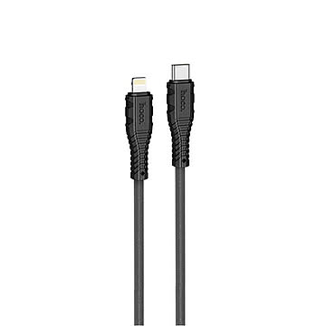 JTT hoco X67 nanoシリコンケーブル PD20W Type-C to iOS ブラック X67-NANOSTL-BK