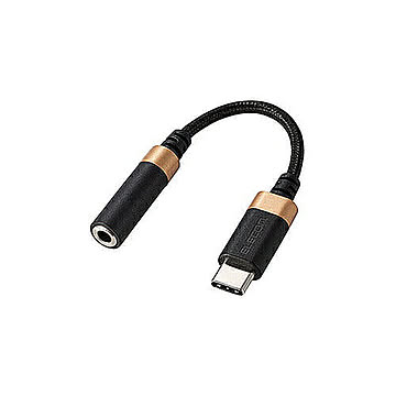 【5個セット】エレコム Type-C-4極φ3.5mmステレオミニプラグ変換ケーブル AD-C35SDBKX5 管理No. 4589453000486