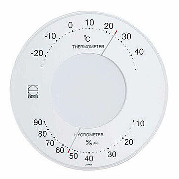EMPEX 温度・湿度計 セレナ 温度・湿度計 壁掛用 LV-4303 ホワイト 管理No. 4961386430309