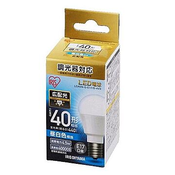 LED電球 E17 調光 広配光 昼白色40形 440lm アイリスオーヤマ LDA5N-G-E17/D-4V3 管理No. 4967576300643