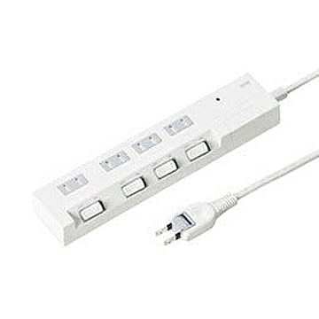 節電エコタップ(2P、4個口、2m) 管理No. 4969887832103