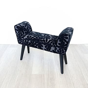 かわ畑貿易 再入荷 スツール 花柄S 1612STC002 黒