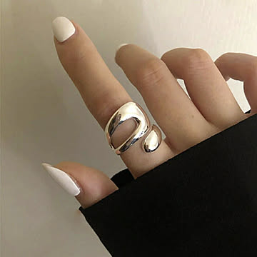 リング 不規則 シルバーカラー 指輪 アクセサリー ヒップホップ ジュエリー ジュエル jewel レゲエ クラブ メンズ 男女兼用 HIPHOP ヒップホップ系