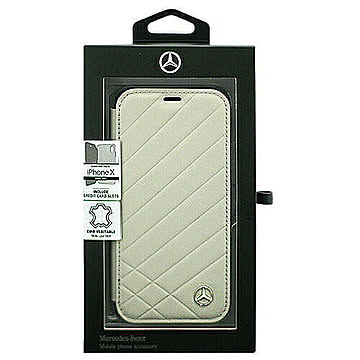 Mercedes 公式ライセンス品 iPhoneX専用 Genuine Leather - Booktype Case 管理No. 4526397964368