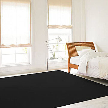 インテリアショップゆうあい カーペット ラグマット 約130×190cm ブラック 日本製 床暖対応 BK Y