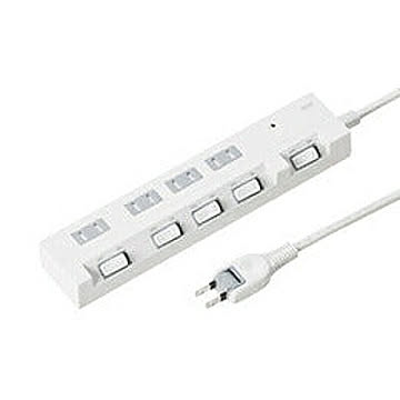 節電エコタップ(2P、4個口、集中スイッチ付、5m) 管理No. 4969887832165