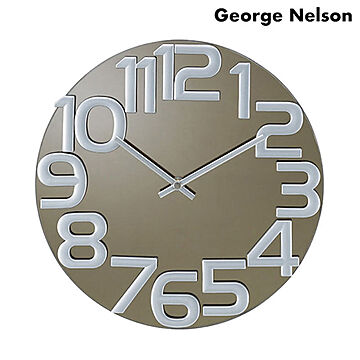【GEORGE NELSON/ジョージネルソン】ミラー クロック　グレー　掛け時計