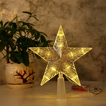 照明 星 ツリートッパー LED クリスマスツリー ライト ツリートップ スター ツリー オーナメント クリスマス 飾り 誕生日 飾り付け 室内