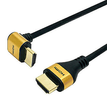 5個セット HDMIケーブル L型90度 2m ゴールド HL20-341GDX5 管理No. 4589452993055