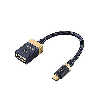 エレコム OTG変換ケーブル/microB-Aメス/USB2.0/0.1m/ネイビー DH-MBAF01 管理No. 4953103498808