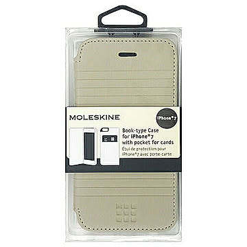 MOLESKINE PU LEATHER BOOKTYPE CASE - DEBOSSED LINE - BEIGE MOFLBKP7DLBE 管理No. 4526397954758