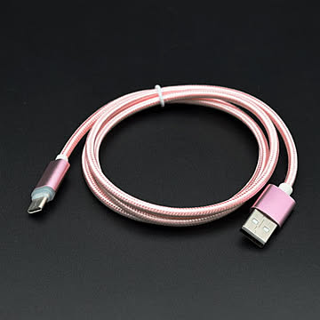 日本トラストテクノロジー Type-C充電おしらせケーブル 1m ピンク JTINDTC-PK