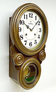 渦本振り子時計  ＱＬ687　アラビア数字/ローマ数字