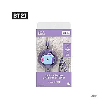 充電ケーブル BT21 3 IN 1MANG ソロモン商事 MTOBT21MG