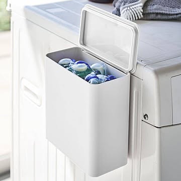 【タワー】マグネット洗濯洗剤ボールストッカー タワー ホワイト