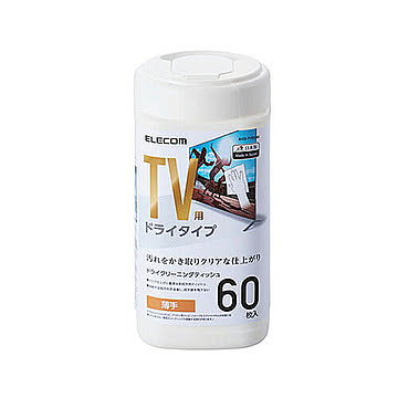 エレコム テレビ用クリーナー ドライティッシュ ボトルタイプ60枚入 AVD-TVDC60 管理No. 4549550134873