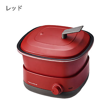 recolte POT DUO carr マルチクッカー レッド RPD-4