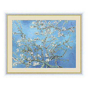 アート 額絵 花咲くアーモンドの木の枝 ゴッホ 本紙サイズ F6(約40x30cm) 額サイズ 52x42cm 三幸