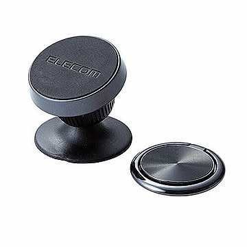 エレコム 車載アクセサリー/スマホマグネットホルダー/テープ貼付タイプ/ブラック P-CARS07BK 管理No. 4549550122269