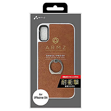 エアージェイ iPhoneXR用 GAケース スマホリング付 BR AC-P18M-GARBR 管理No. 4526397971731