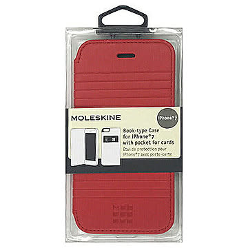 MOLESKINE PU LEATHER BOOKTYPE CASE - DEBOSSED LINE - RED MOFLBKP7DLRE 管理No. 4526397954871