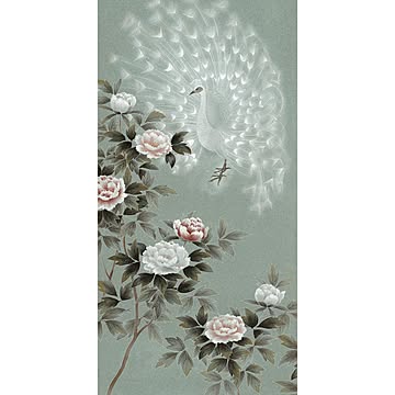 白孔雀　shiro kujaku　|　いろはな　irohana　ふすま用リメイクシール