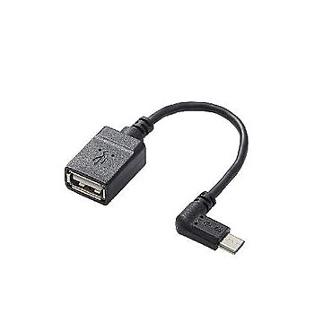 エレコム USB A-microB 変換アダプタ(L字左側接続タイプ) TB-MAEMCBL010BK 管理No. 4953103488069