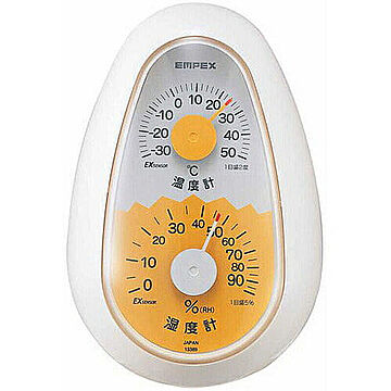 EMPEX 温度・湿度計 起き上がりこぼし 温度・湿度計 TM-2321 ホワイト 管理No. 4961386232101