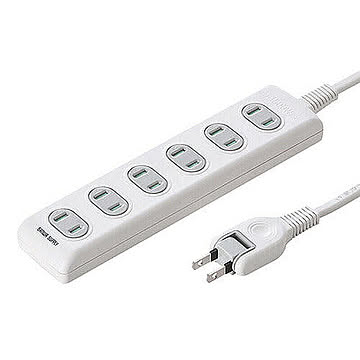 サンワサプライ 火災予防安全タップ TAP-TSH62N 管理No. 4969887836613
