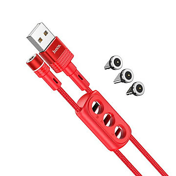 JTT hoco U98 3 in 1 マグネットケーブル レッド U98-MAG3IN1-RD