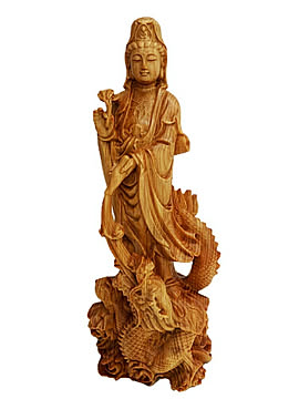 龍 お酒 仏様 観音像 観音菩薩 立像 木彫り 仏像 置物 仏壇仏像 高級天然 ツゲ木彫り 風水グッズ 金運 プレゼント 贈り物 開店祝い お店 ショップ 会社 経営者