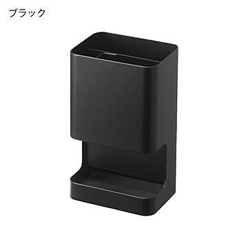 山崎実業 ヘアーアイロンホルダー タワー ブラック