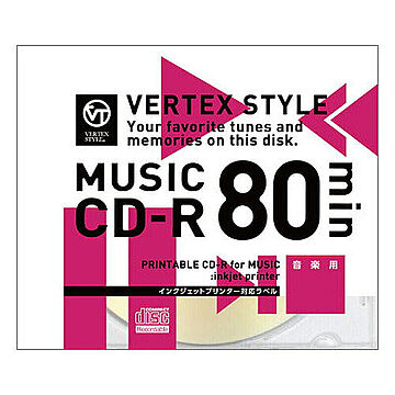 VERTEX CD-R(Audio) 80分 1P 1CDRA80VX.WP 管理No. 4512254004568