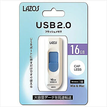20個セット Lazos USBフラッシュメモリ 16GB LA-16UX20 管理No. 4589452997060
