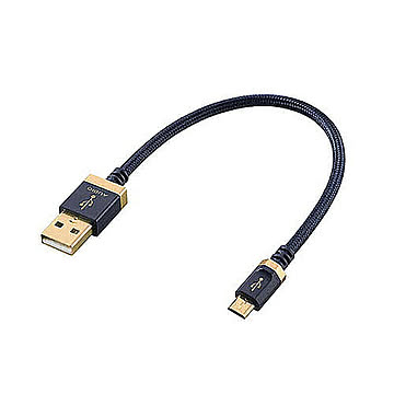 音楽伝送/A-microBケーブル/USB2.0/0.15m DH-AMB015 管理No. 4953103498785